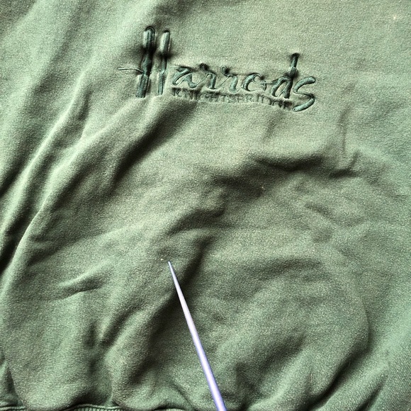 Harrods - Vintage Harrods Sweater, Green, made in England - Picture 11 of 13